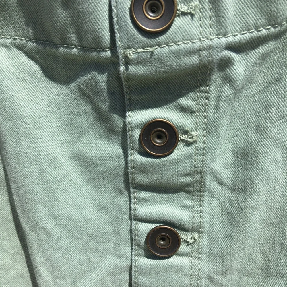 The Children’s Place Mint Green Button-Front Kids Short Overalls Farmer
